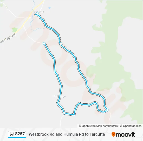 Mapa de S257 de autobús
