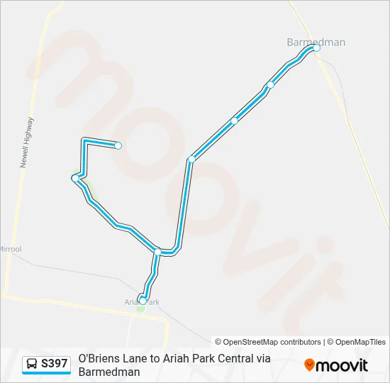 Mapa de S397 de autobús