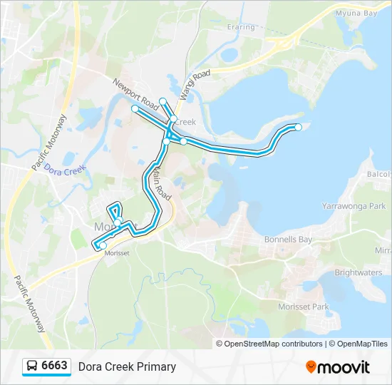 6663 Route: Schedules, Stops & Maps - Dora Creek Primary (Updated)