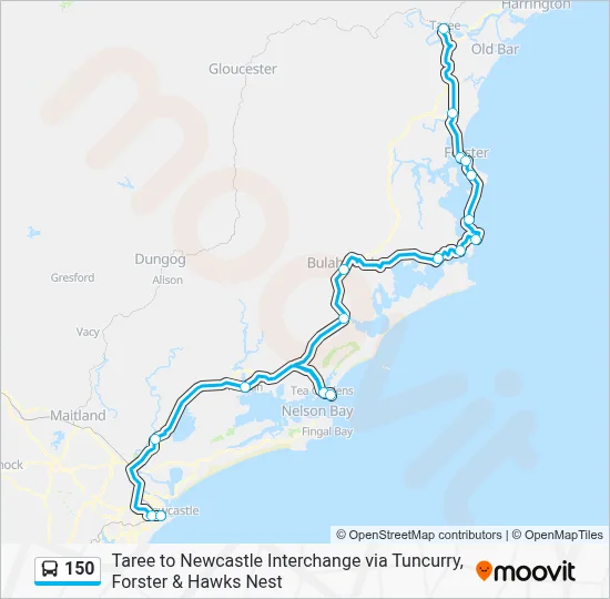 150 Route: Schedules, Stops & Maps - Newcastle (Updated)