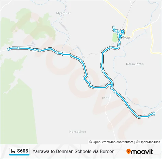 Mapa de S608 de autobús