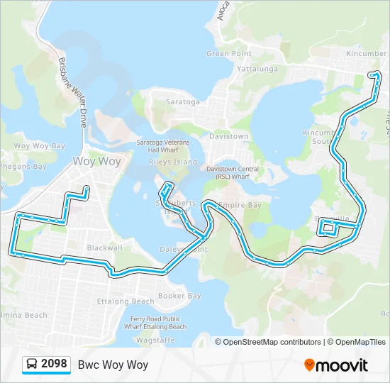 2098 Route: Schedules, Stops & Maps - Bwc Woy Woy (Updated)