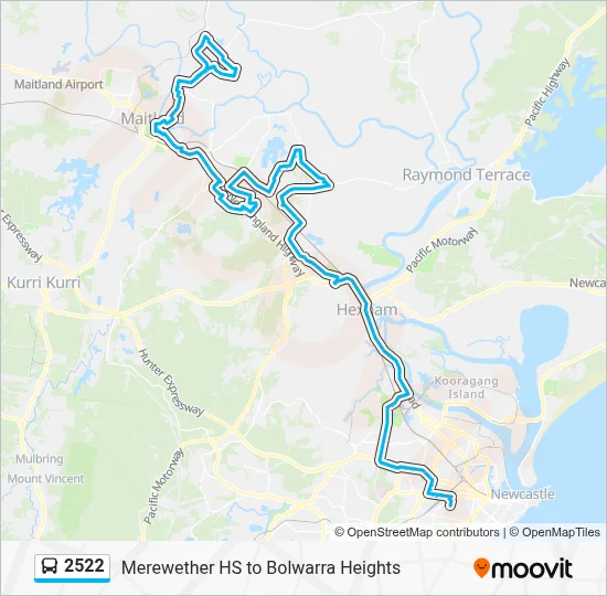 2522 Route: Schedules, Stops & Maps - Bolwarra (Updated)