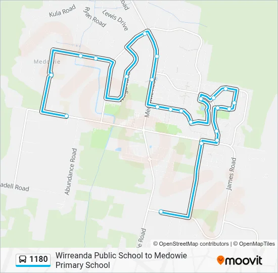 1180 Route: Schedules, Stops & Maps - Medowie PS (Updated)