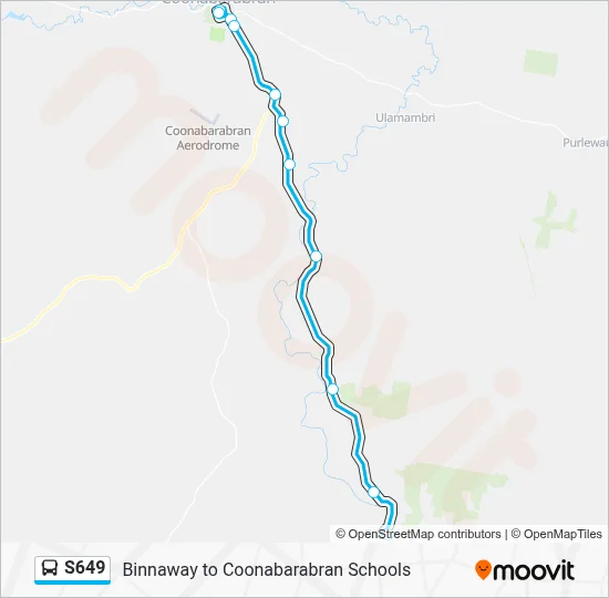 Mapa de S649 de autobús