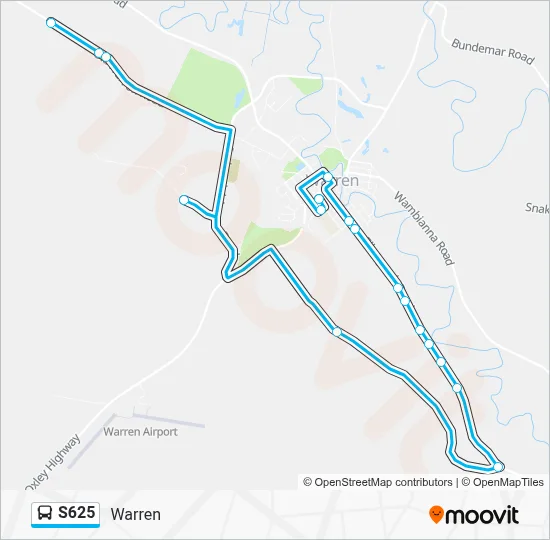 Mapa de S625 de autobús