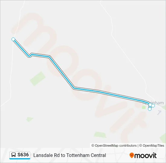 Mapa de S636 de autobús