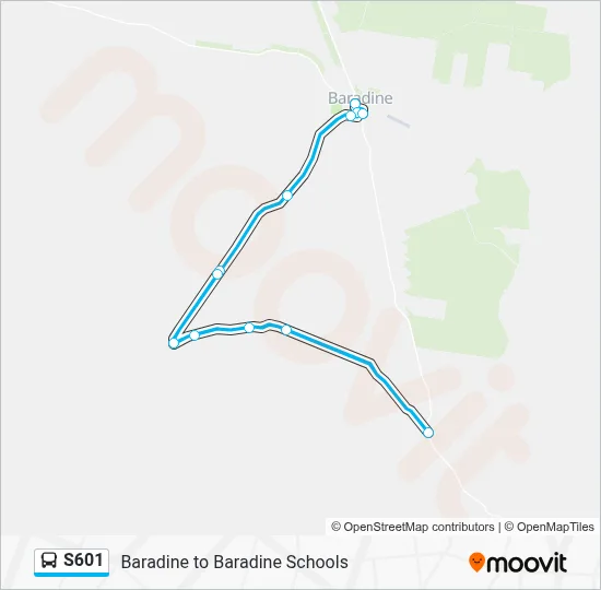 Mapa de S601 de autobús