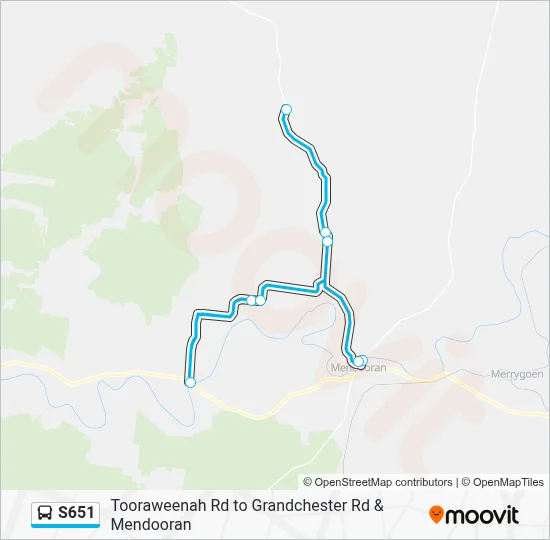Mapa de S651 de autobús