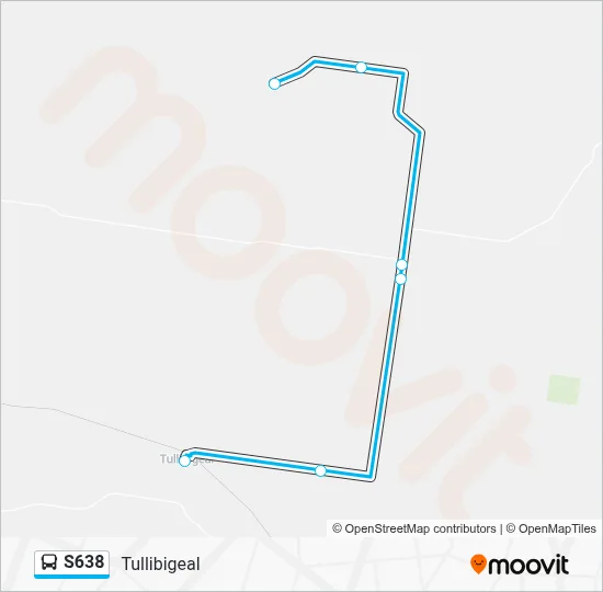 Mapa de S638 de autobús