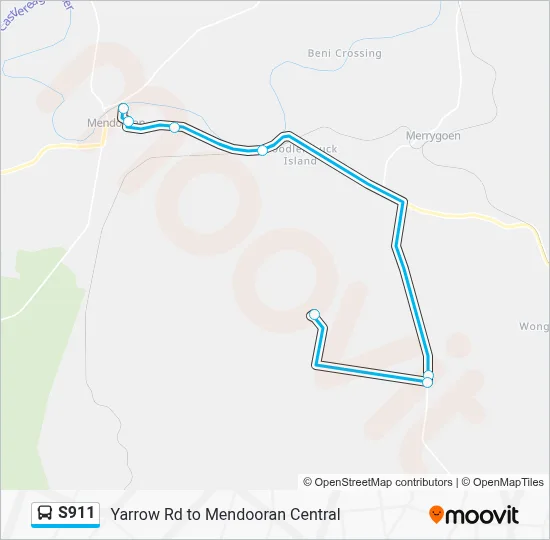 Mapa de S911 de autobús