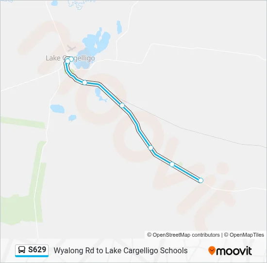 Mapa de S629 de autobús