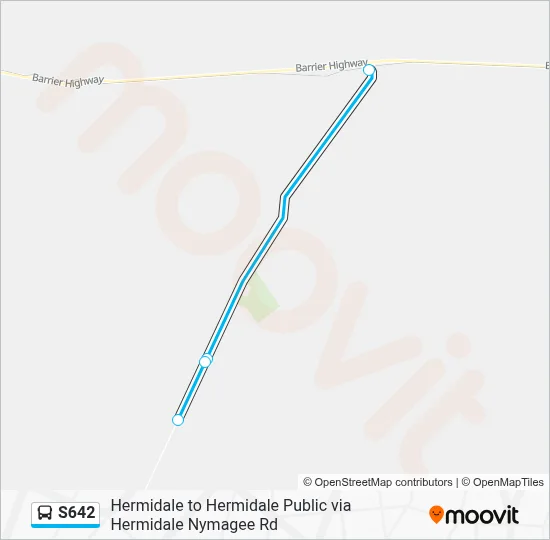 Mapa de S642 de autobús