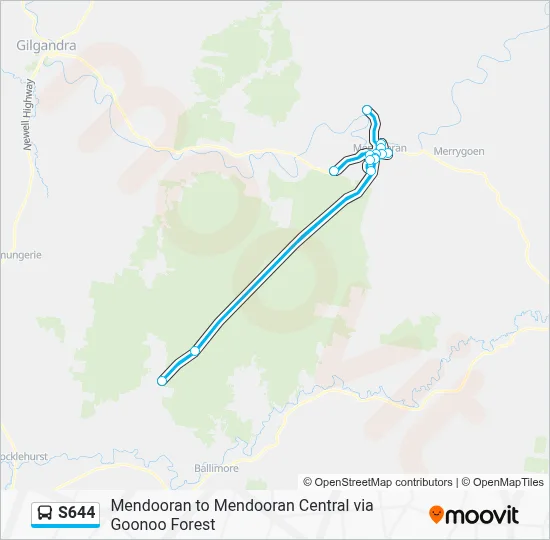 Mapa de S644 de autobús