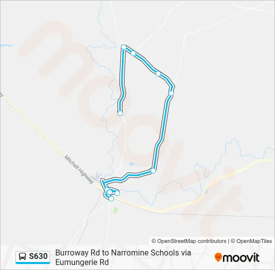 Mapa de S630 de autobús