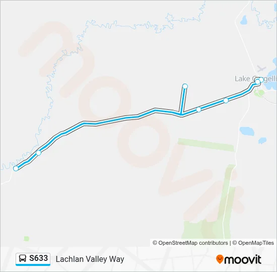 Mapa de S633 de autobús