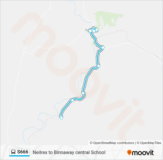 Mapa de S666 de autobús