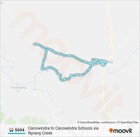 Mapa de S604 de autobús