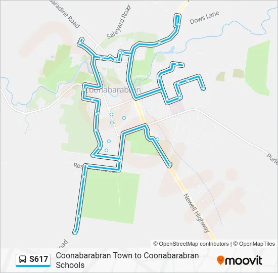 Mapa de S617 de autobús