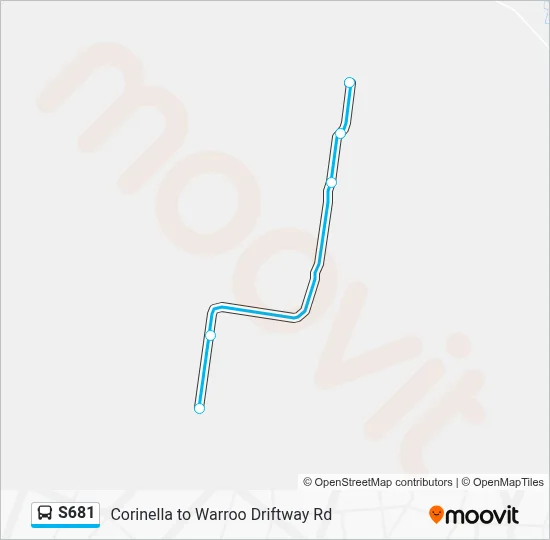 Mapa de S681 de autobús