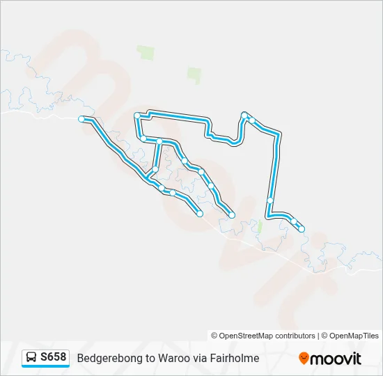 Mapa de S658 de autobús