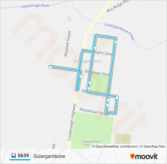 Mapa de S639 de autobús