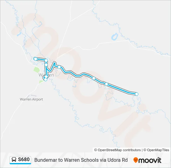 Mapa de S680 de autobús