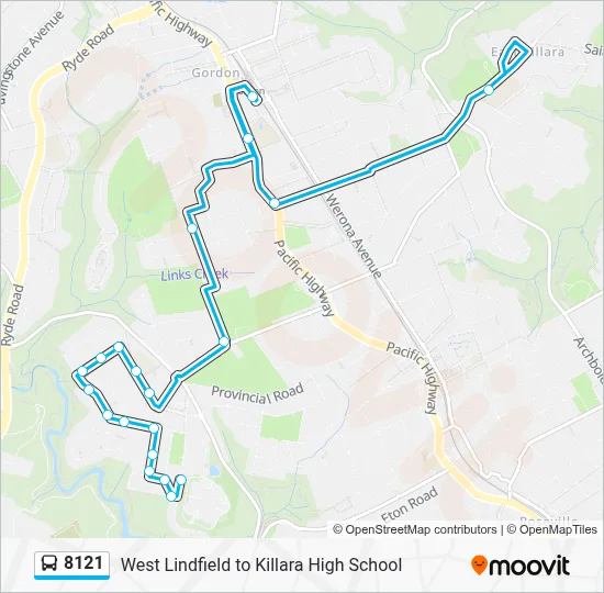 8121 Route - West Lindfield to Killara High School: Schedules, Stops ...