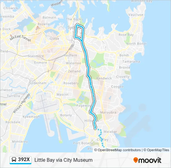 438x Bus 392X Route: Schedules, Stops & Maps - Little Bay via City Museum (Updated)