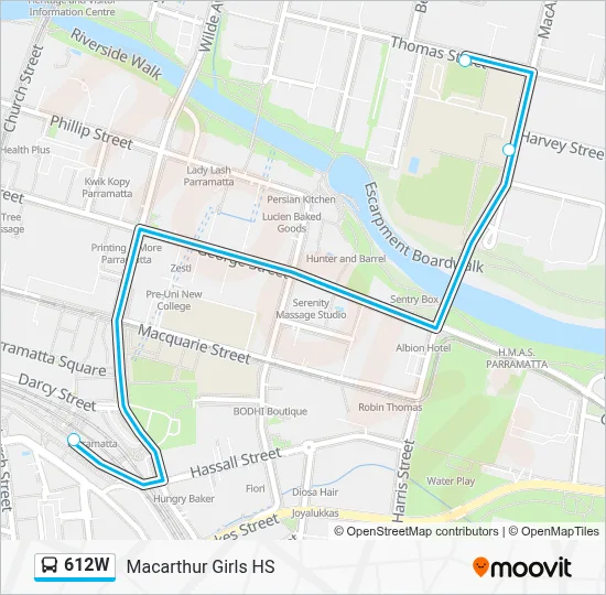 612W Route: Schedules, Stops & Maps - Macarthur Girls HS (Updated)