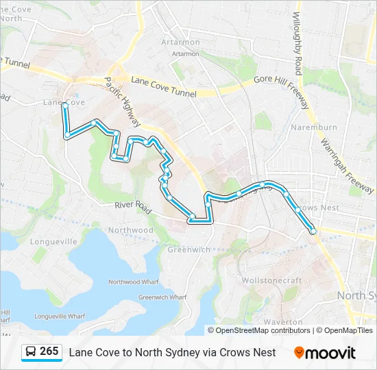 265 Route: Schedules, Stops & Maps - Crows Nest (Updated)