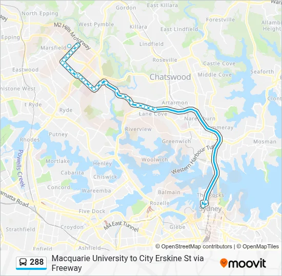288 Route: Schedules, Stops & Maps - City Sussex St (Updated)