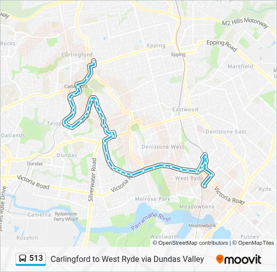 513 Route: Timetables, Stops & Maps - Carlingford Court (Updated)