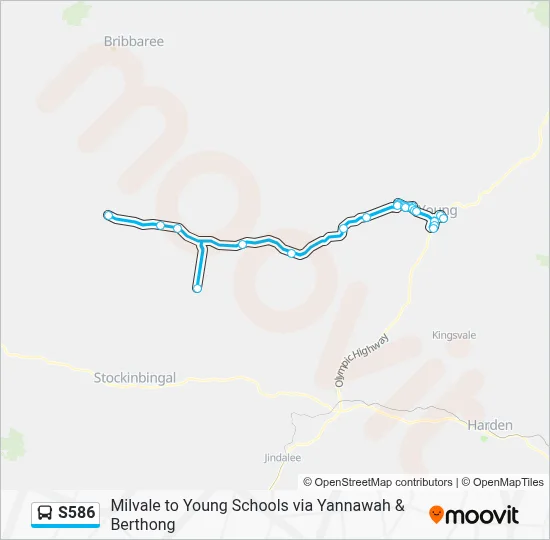 Mapa de S586 de autobús