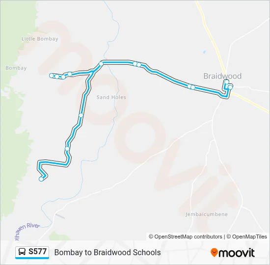 Mapa de S577 de autobús