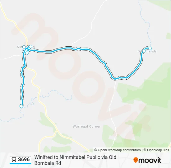 Mapa de S696 de autobús