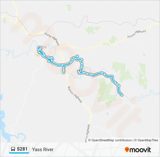 Mapa de S281 de autobús