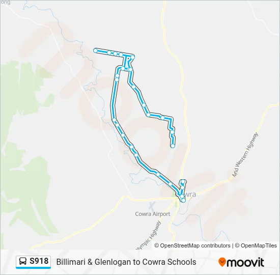 S918 Route: Schedules, Stops & Maps - Cowra Public School, (Updated)