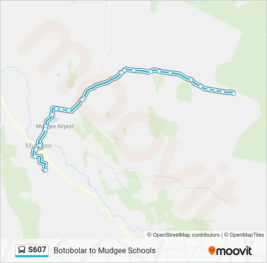Mapa de S607 de autobús