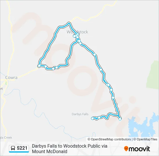 Mapa de S221 de autobús