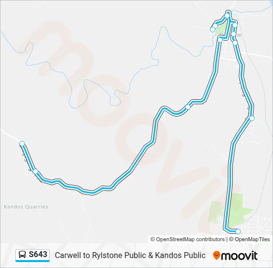 Mapa de S643 de autobús