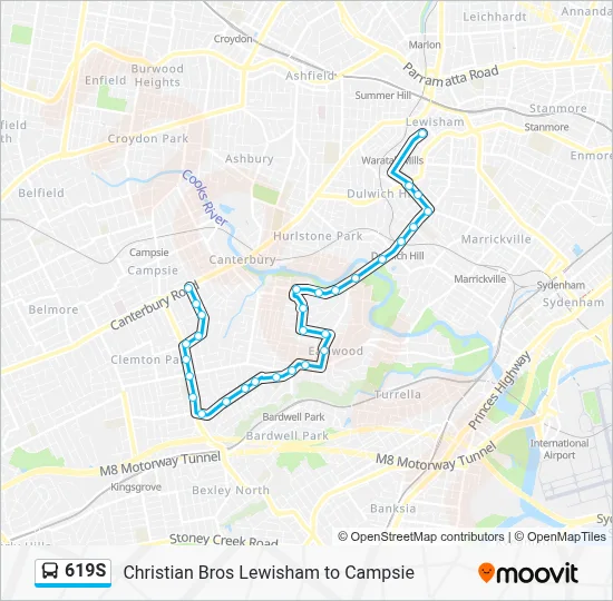 Northcote Rd Maps 619S Route: Schedules, Stops & Maps - Northcote St & Canterbury Rd ...