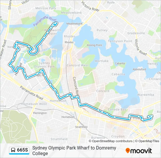 665S Route: Schedules, Stops & Maps - Domremy College Five Dock (Updated)