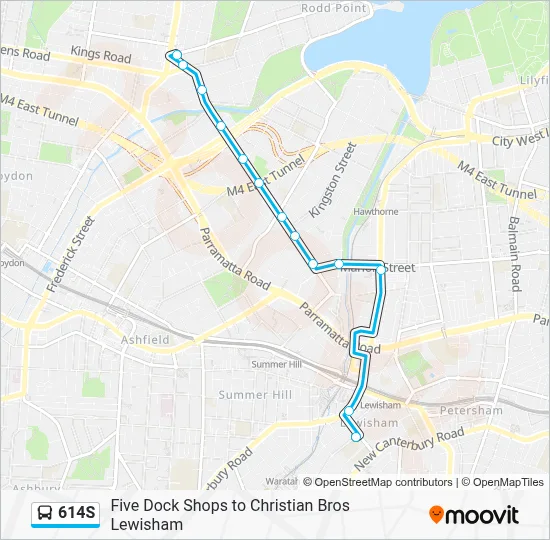 614S Route: Schedules, Stops & Maps - Christian Bros Lewisham (Updated)