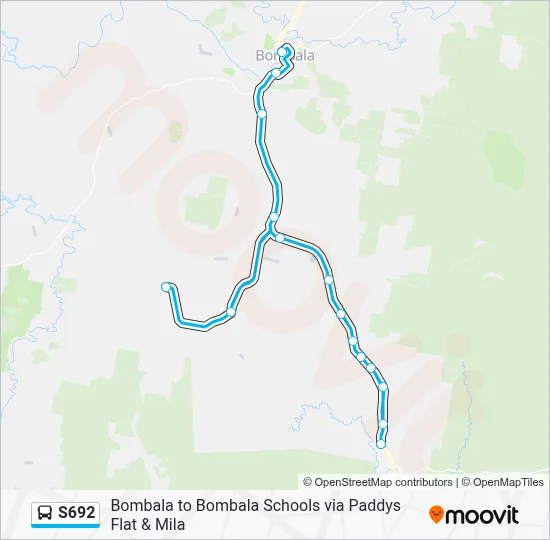 Mapa de S692 de autobús