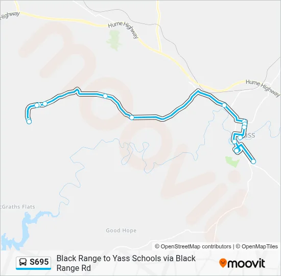 Mapa de S695 de autobús