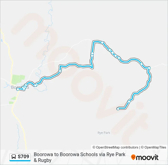 Mapa de S709 de autobús