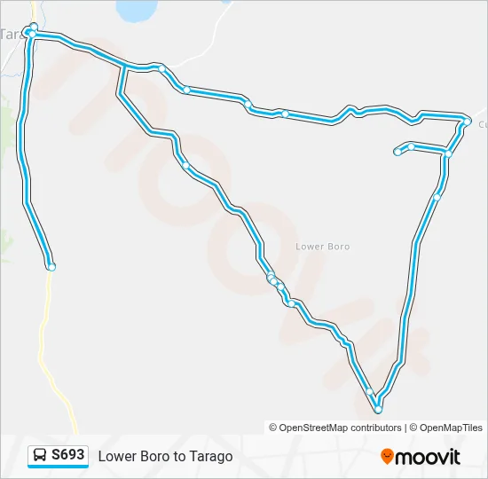 Mapa de S693 de autobús