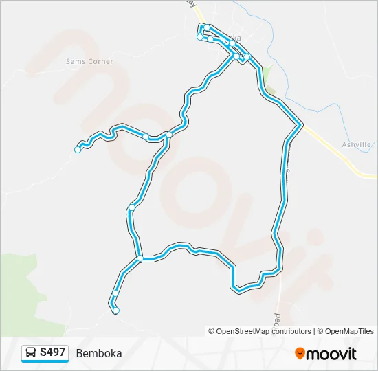 Mapa de S497 de autobús