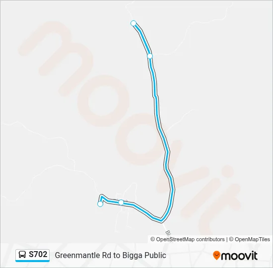 Mapa de S702 de autobús